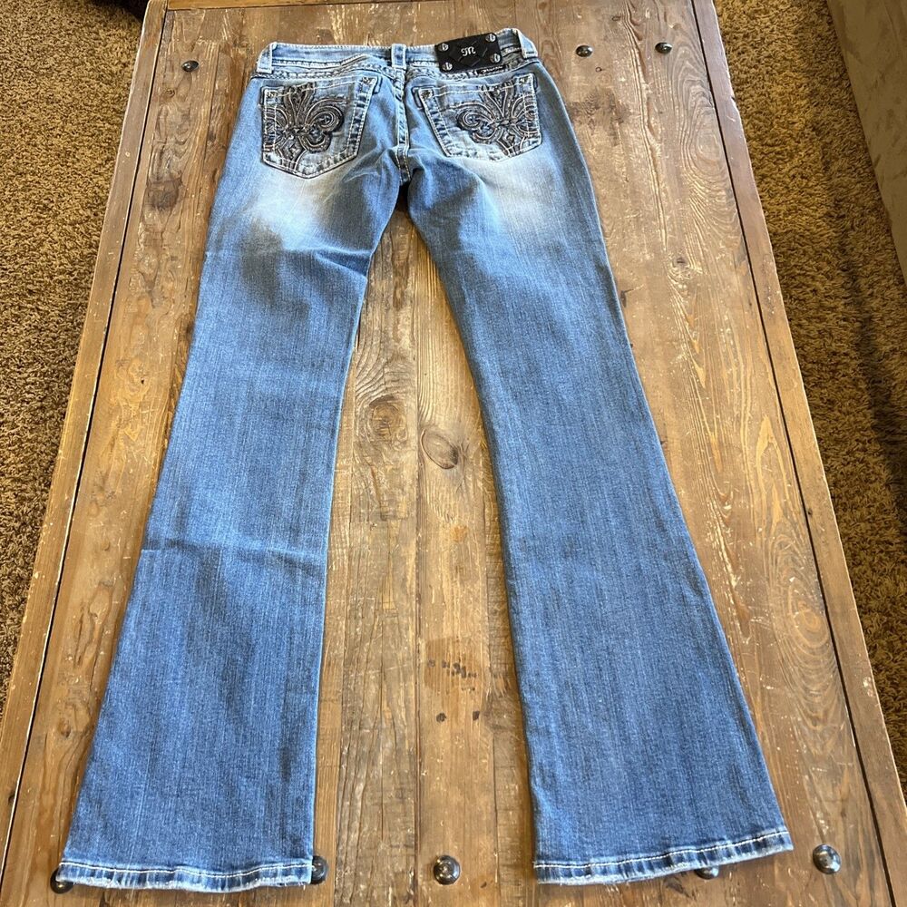 MISS ME Jeans Womens 27 Blue Bootcut Embellished Pockets Flare JP5182B10 EUC - Picture 15 of 16